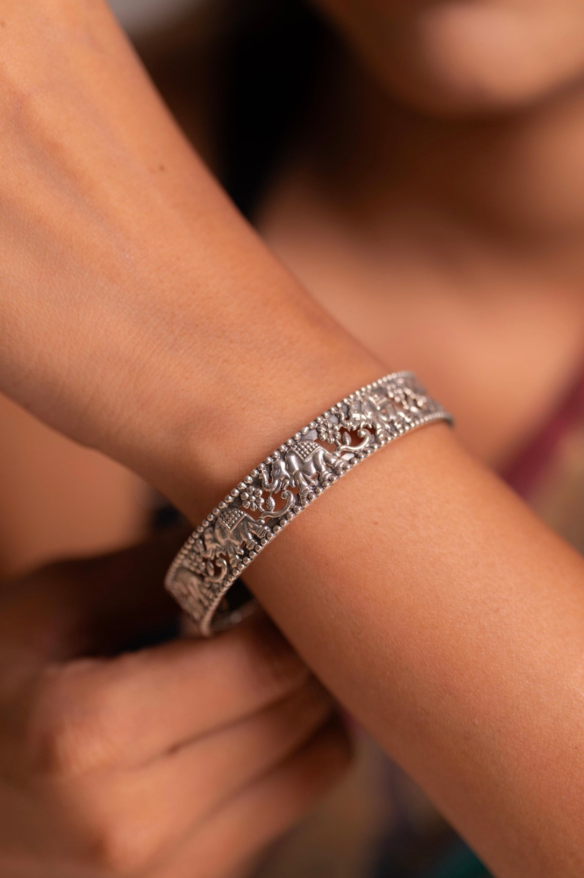 Anokhi Gajraj Carved Bangle Pair