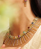 Anokhi Navratan Noor Fringe Necklace