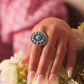 Anokhi Intricate Floral Turquoise Ring