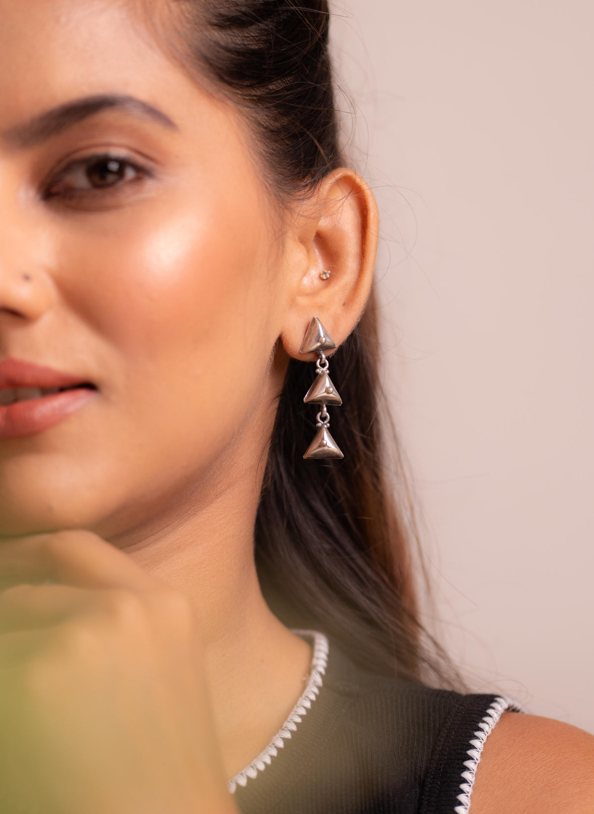 Anokhi Pyramid Cascade Earrings