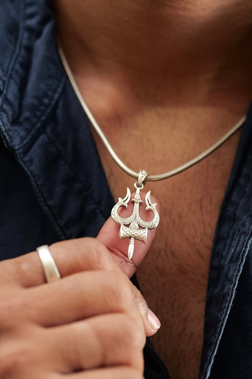 Shiva Trishul Divine Necklace