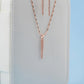 Rose Cascade Stone Pendant Set