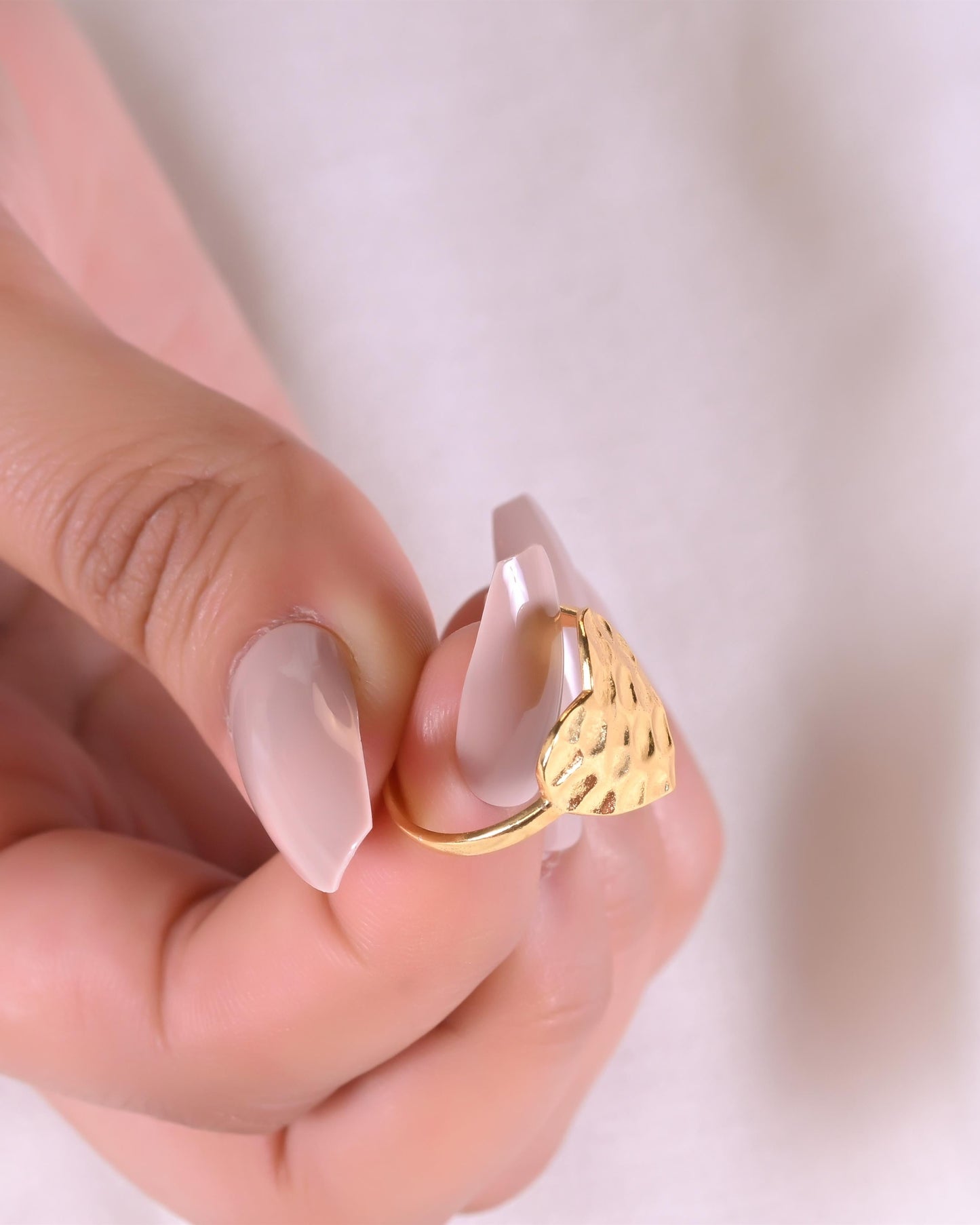 Aadhya Hammered Heart Ring