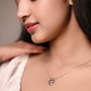 Silver Crystal Honeycomb Necklace