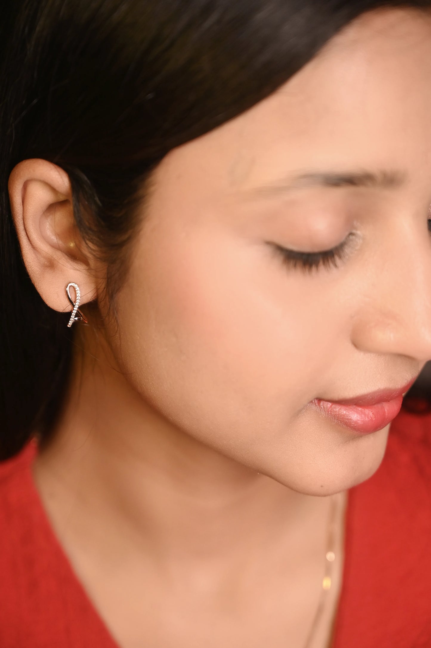 Rose Infinity Sparkle Hoops