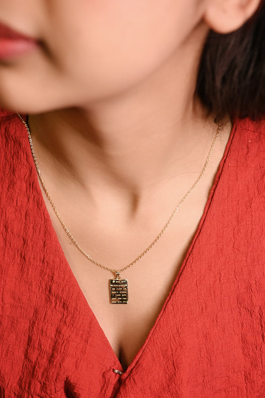 Golden Love Message Necklace