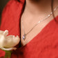 Silver Floral Lilac Necklace