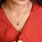 Silver Floral Lilac Necklace