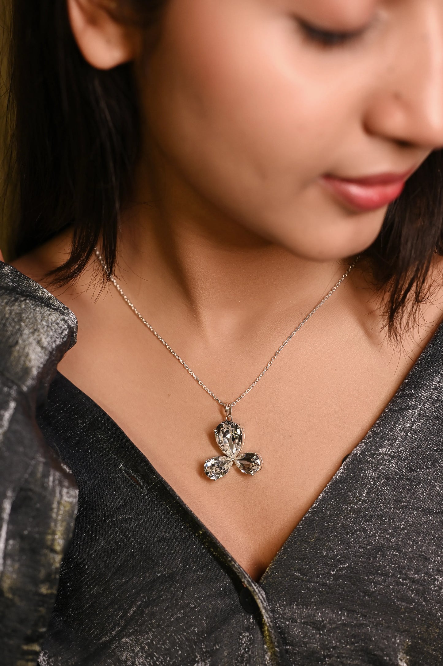 Flower Crystal Necklace