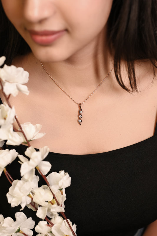 Rose Twirl Elegance Necklace