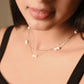 Silver Pearl Layered Necklace