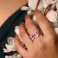 Silver Ruby Glint Ring