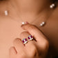 Silver Ruby Glint Ring
