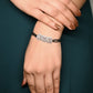 Aadhya Triple Sparkle Silver Mangalsutra Bracelet