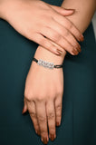 Aadhya Triple Sparkle Silver Mangalsutra Bracelet