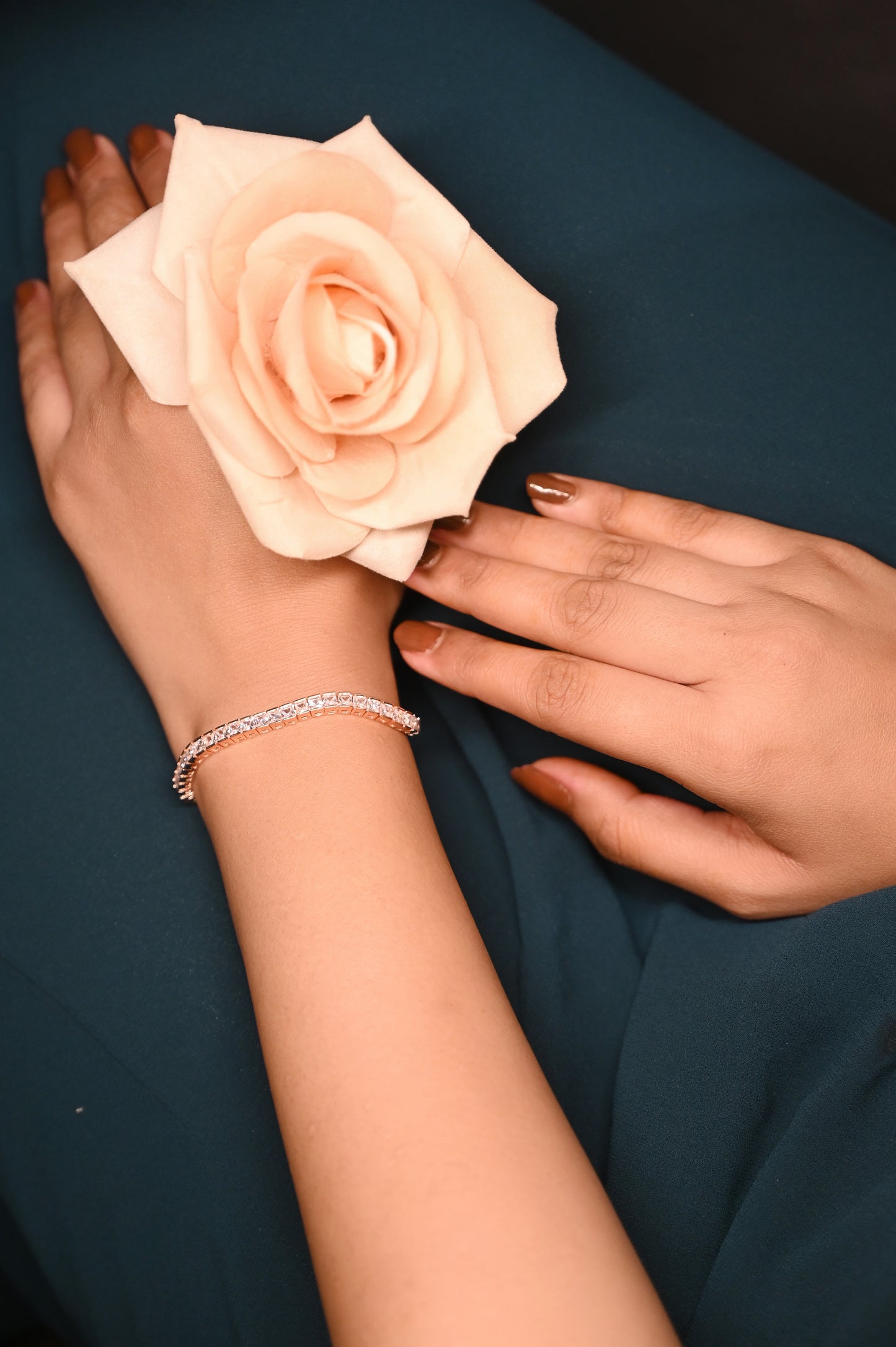 Rose Elegance Tennis Bracelet