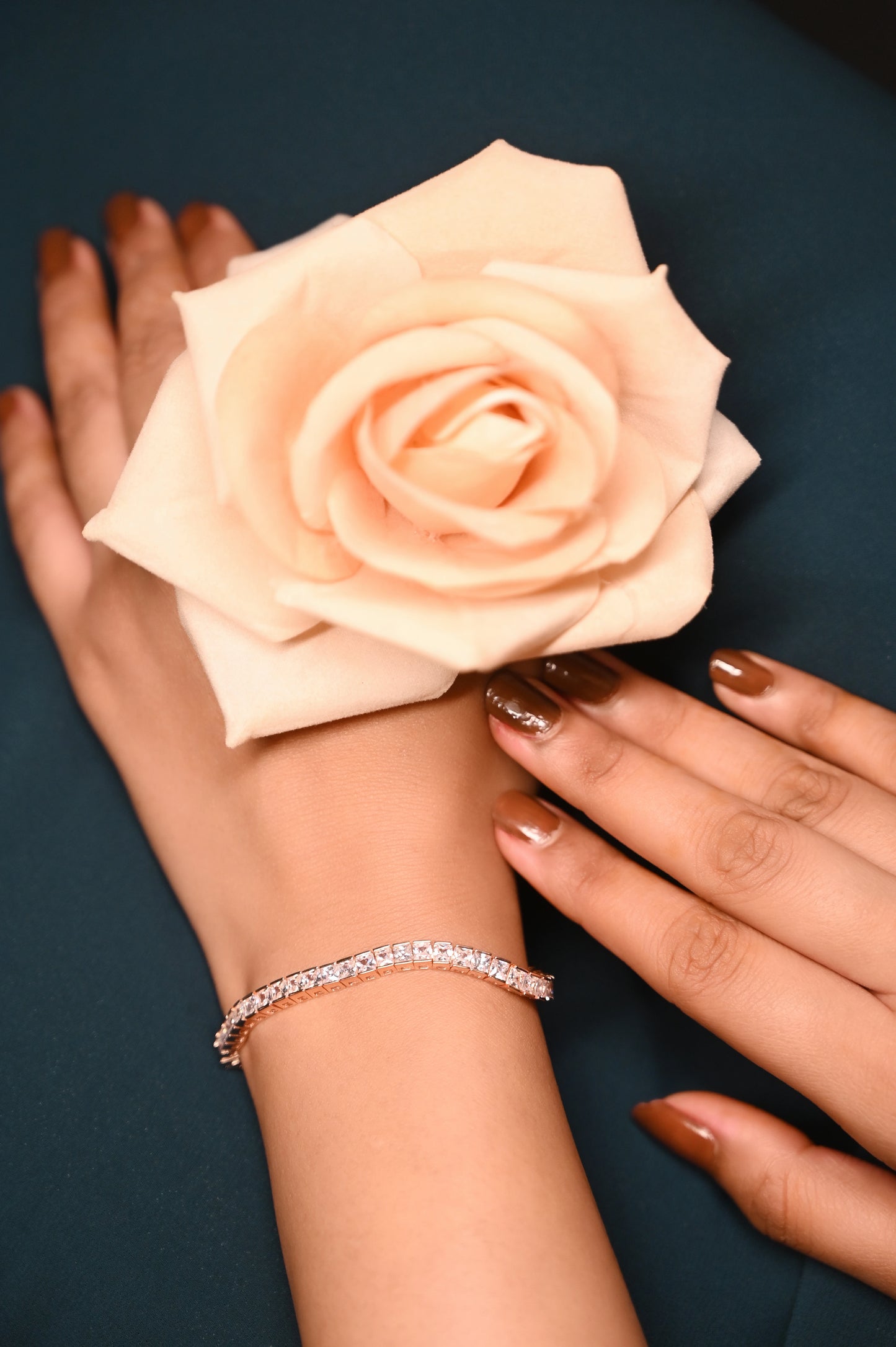 Rose Elegance Tennis Bracelet
