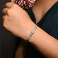 Silver Roman Crystal Circle Bracelet