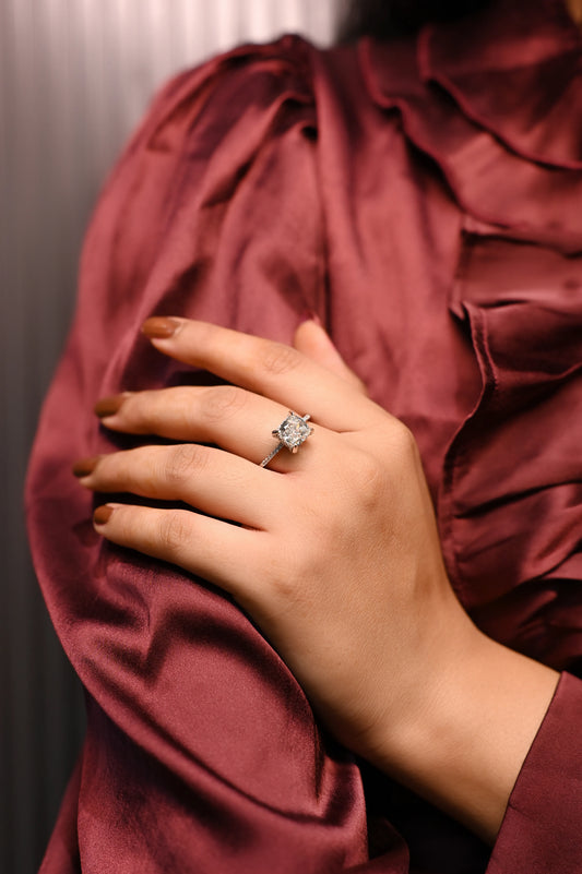 Ira Cushion Moissanite Ring