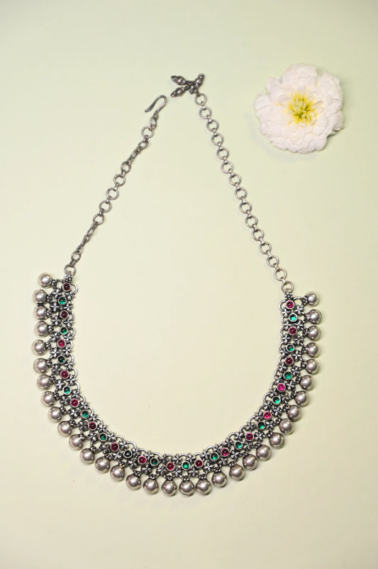 Virasat Jadau Multicolour Ball Statement Choker