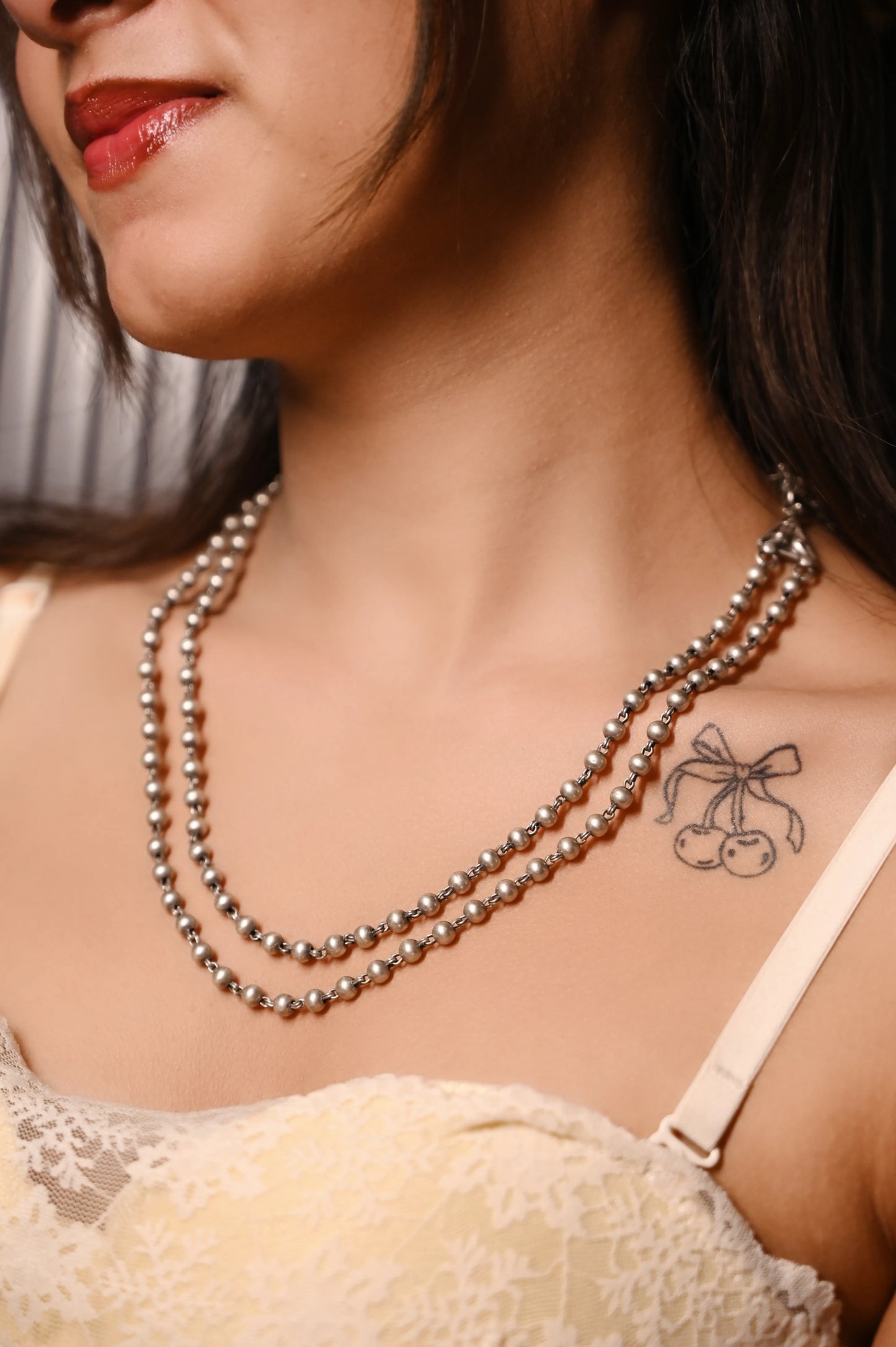 Virasat Double Layered Ball Chain Necklace