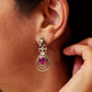 Anokhi Navratan Pearl Cascade Necklace Set