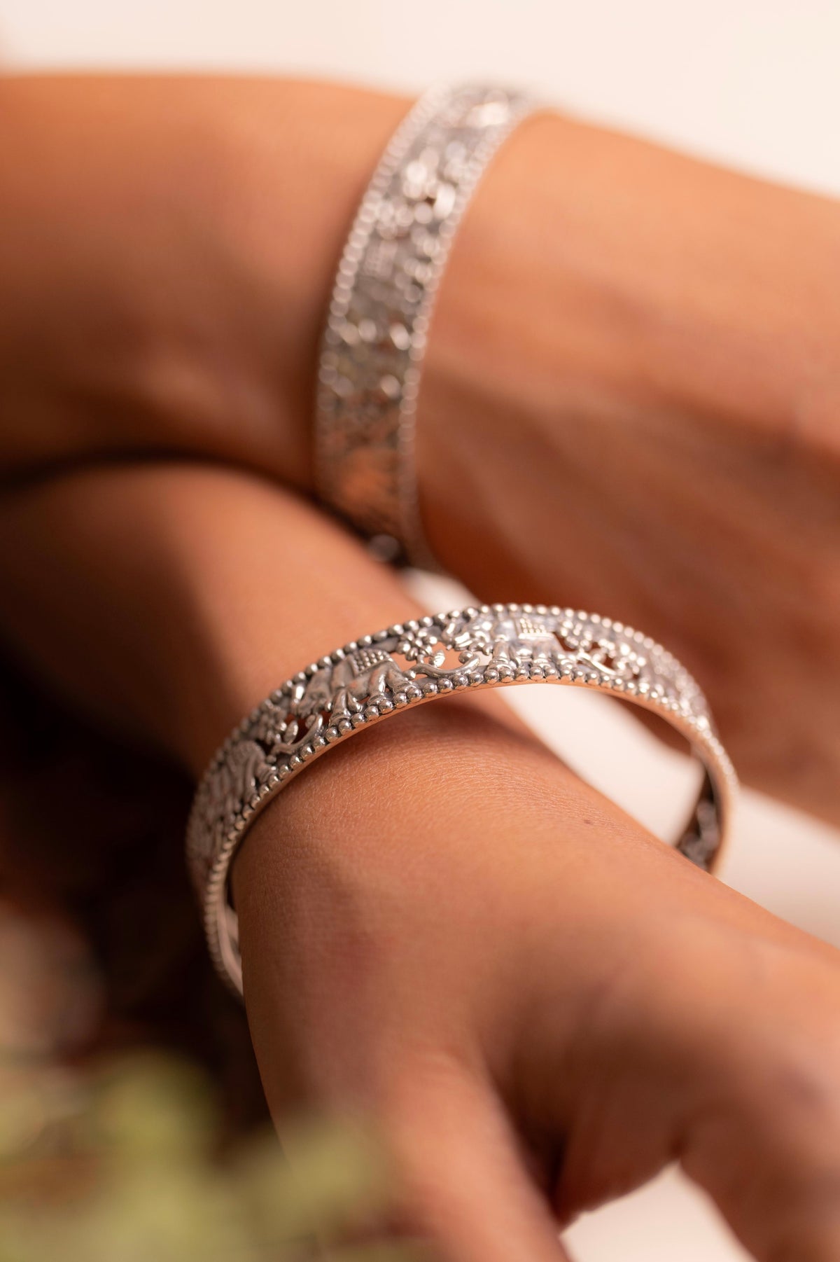 Anokhi Gajraj Carved Bangle Pair