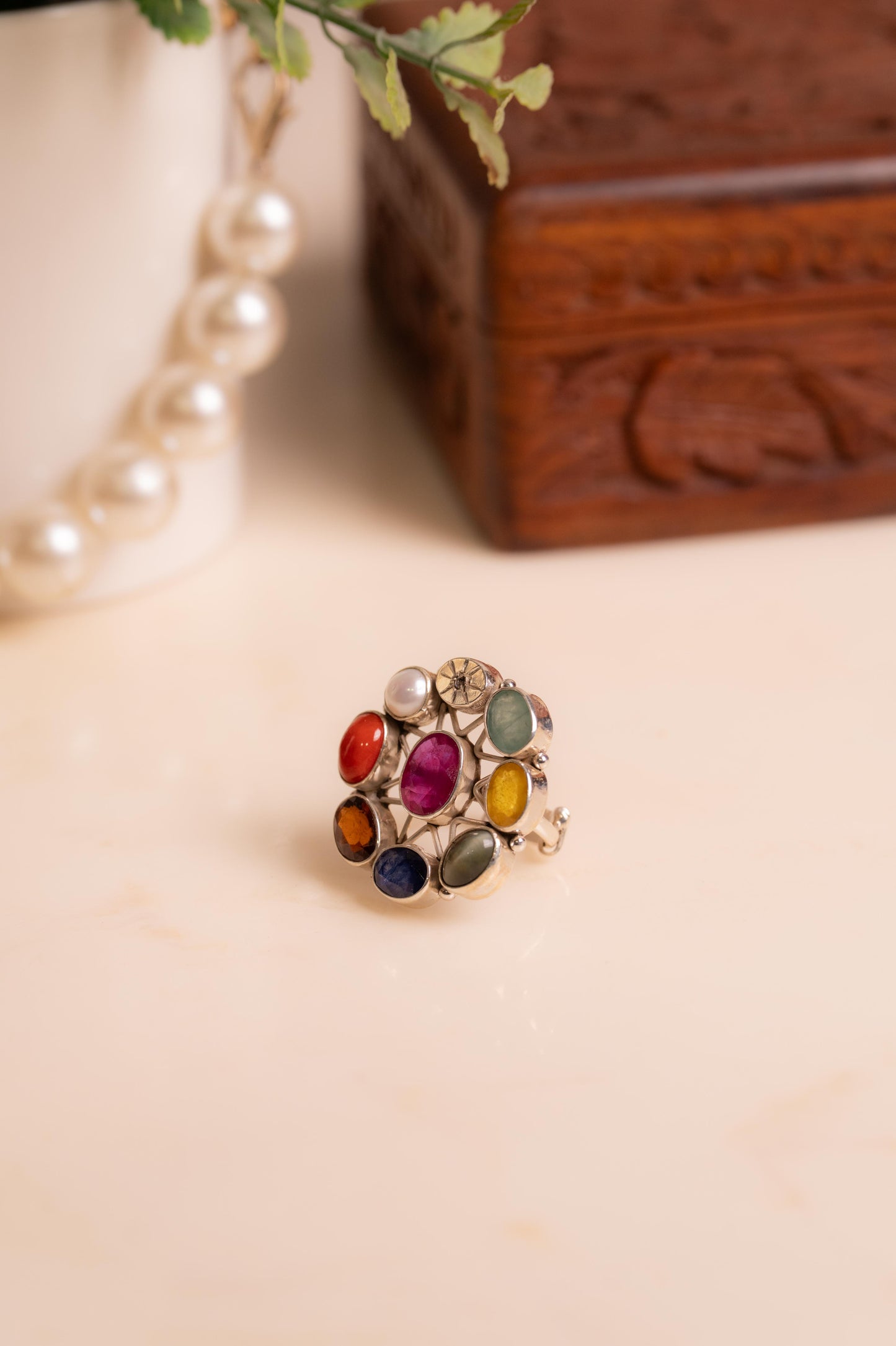 Navratna Statement Cocktail Ring