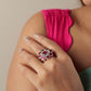 Ruhani Ruby Floral Ring