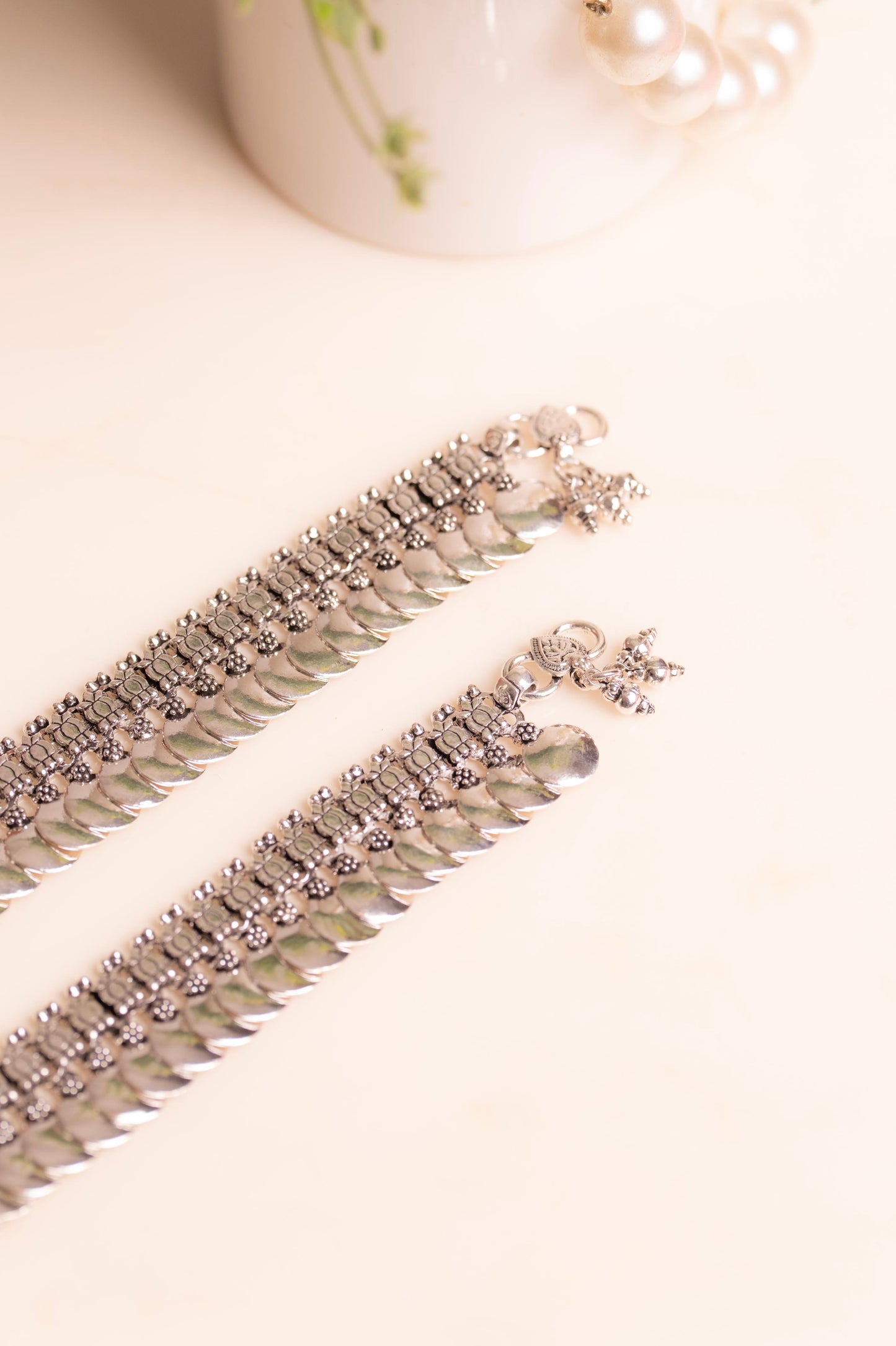 Anokhi Heritage Coin Motif Anklet Pair