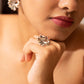 Mishi Navratan Peacock Bloom Ring