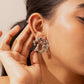 Navratna Bird Hoop Earring