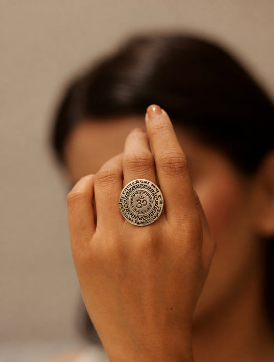 Aadhya Maha Mrityunjaya Om Ring