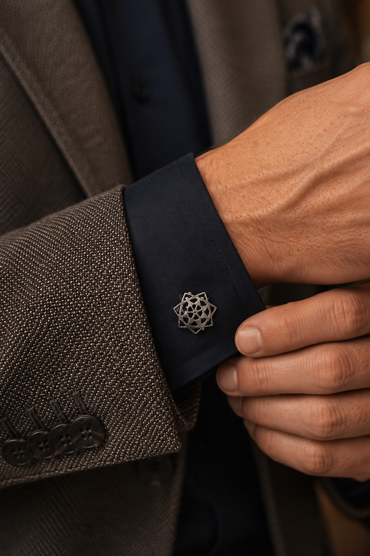 Anokhi Midnight Mandala Cufflinks