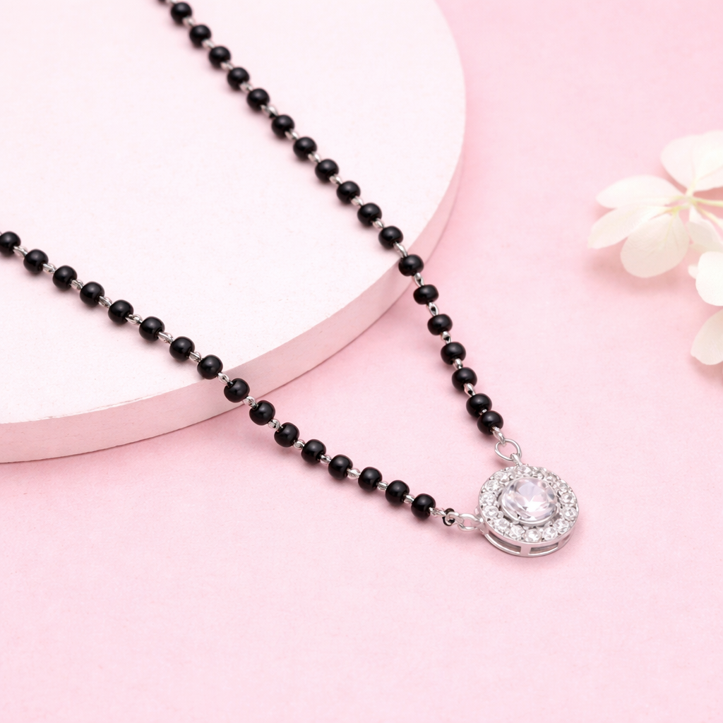 Silver Classic Round Mangalsutra
