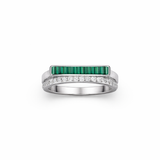 Silver Malachite Spark Ring