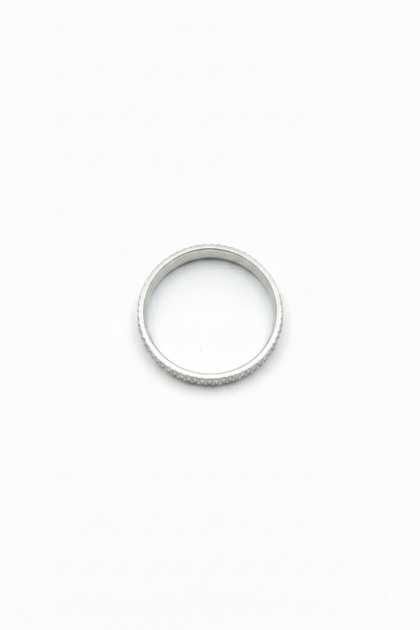 Silver Ripple Coil Band