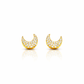Celeste Diamond Moon Studs
