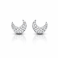 Celeste Diamond Moon Studs
