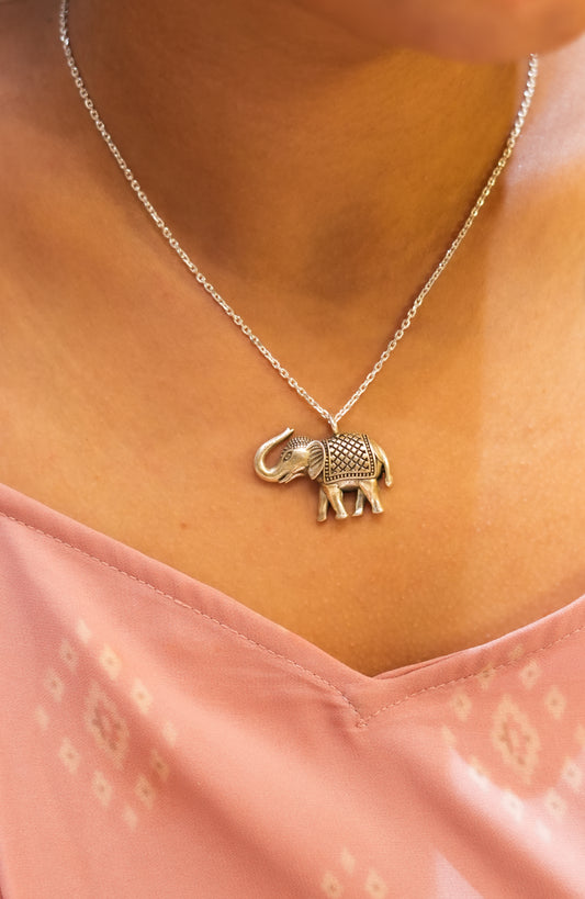 Aadhya Haathi Carved Necklace
