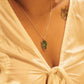 Aadhya Leaf Enamel Necklace