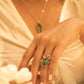 Aadhya Leaf Enamel Ring