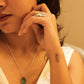 Aadhya Leaf Enamel Necklace Ring Set