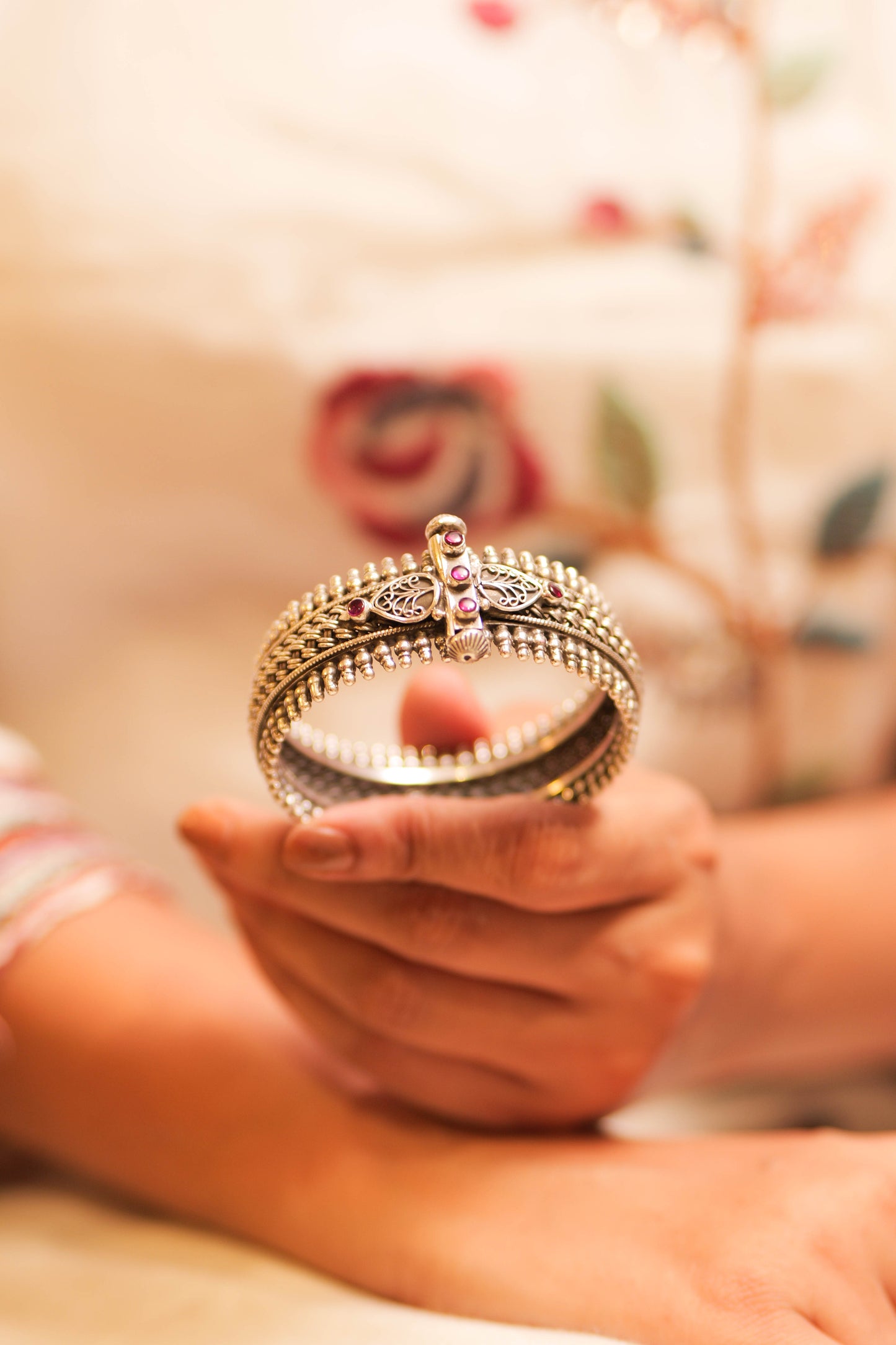 Aadhya Classic Woven Silver Kada