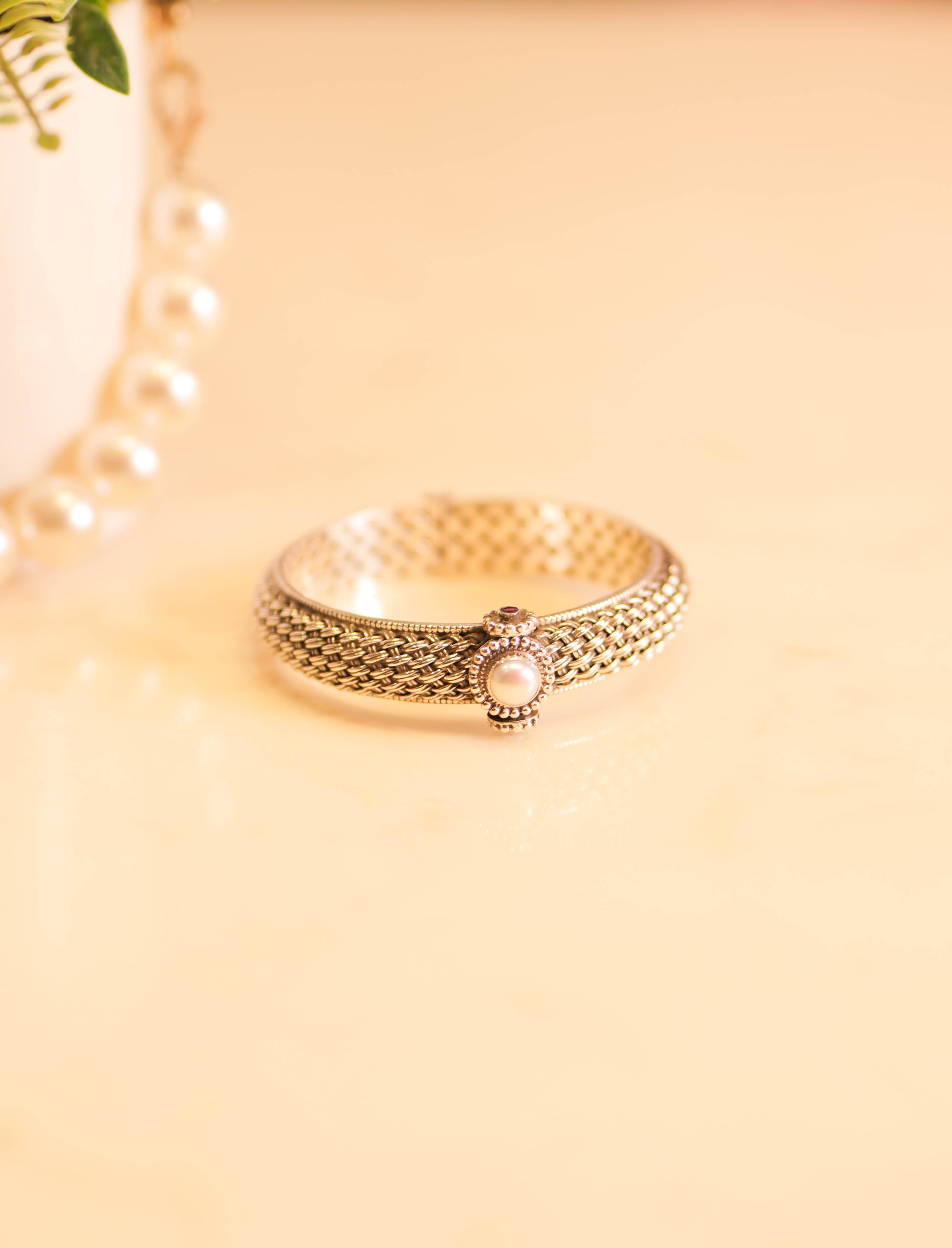 Aadhya Pearl Weave Classic Kada