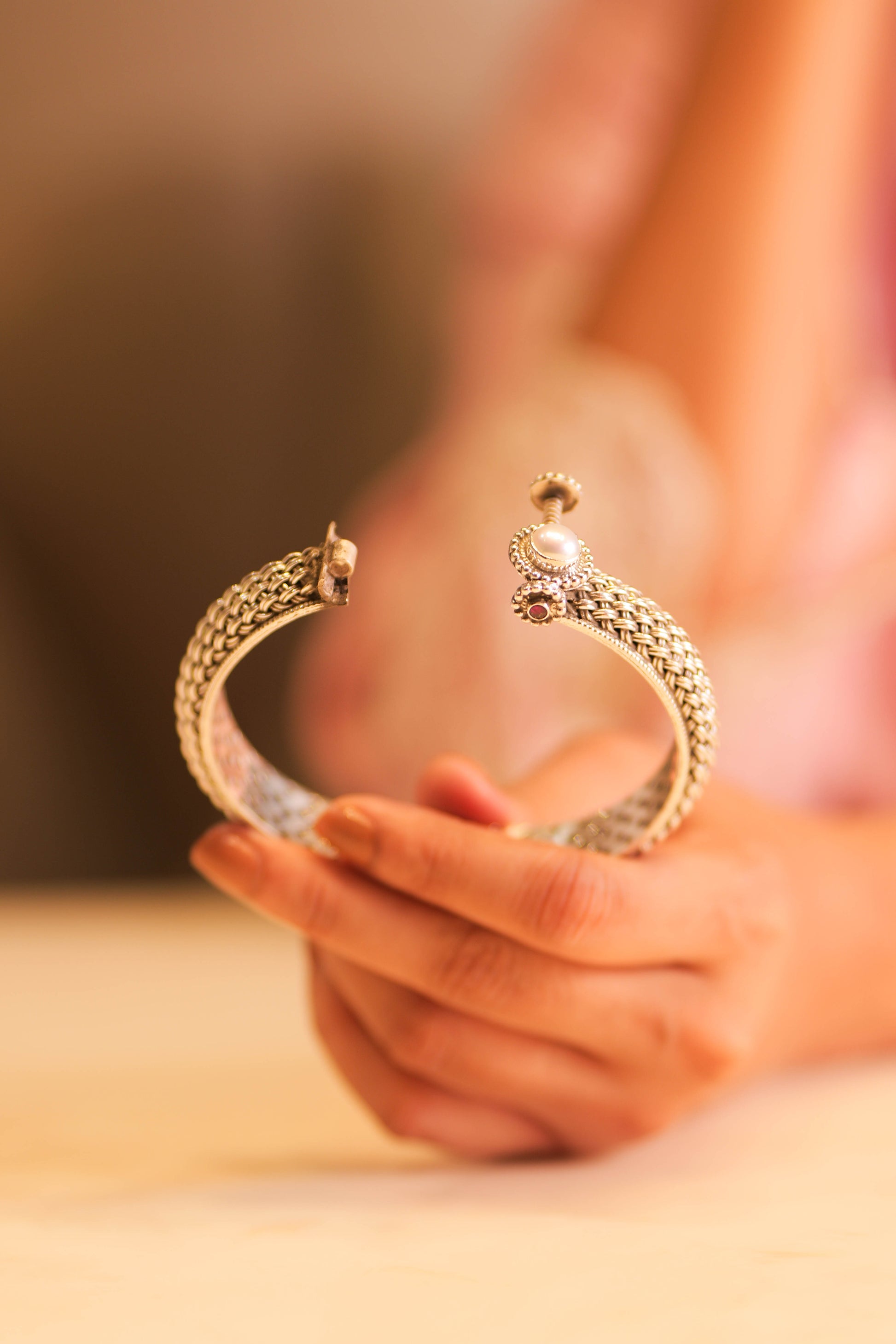 Aadhya Pearl Weave Classic Kada