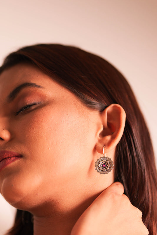 Aadhya Rose Mandala Drop Earring