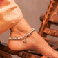 Virasat Embossed Rawa Detailing Anklet Pair