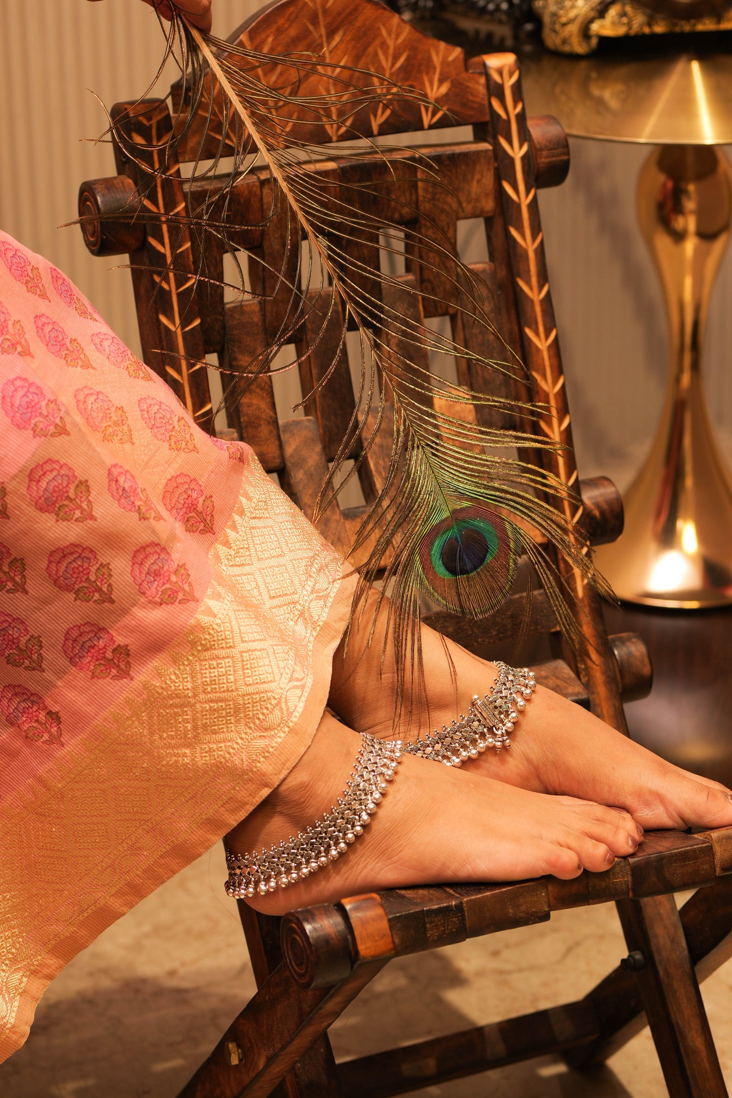 Anaya Timeless Ghungroo Sequence Anklet Pair