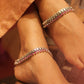 Aadhya Intricate Ruby Glow Anklet Pair
